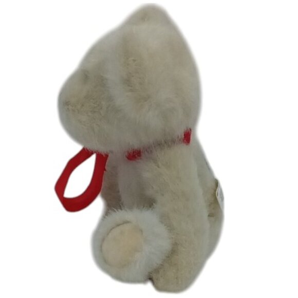 Vintage Boyd's Bears White Teddy Bear 8" High with Red Ribbon 2003 - Picture 4 of 6